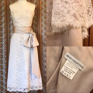 Lace Strapless Prom Dress size 4